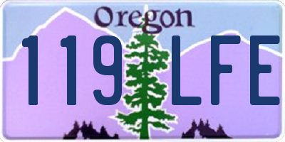 OR license plate 119LFE