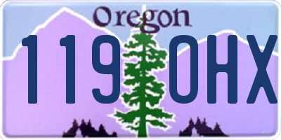 OR license plate 119OHX