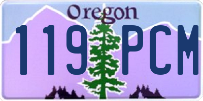 OR license plate 119PCM