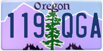OR license plate 119QGA