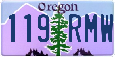 OR license plate 119RMW