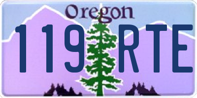 OR license plate 119RTE