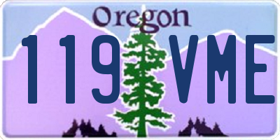OR license plate 119VME