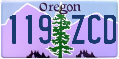 OR license plate 119ZCD