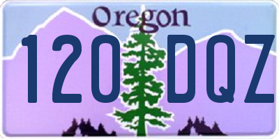 OR license plate 120DQZ