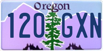 OR license plate 120GXN