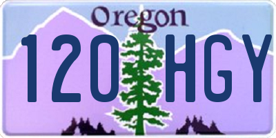 OR license plate 120HGY