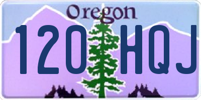 OR license plate 120HQJ