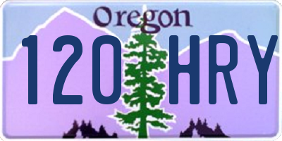OR license plate 120HRY