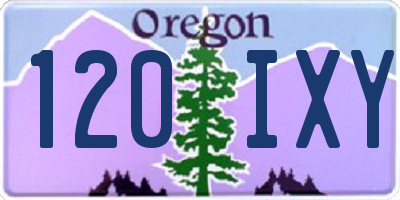 OR license plate 120IXY