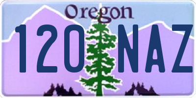 OR license plate 120NAZ