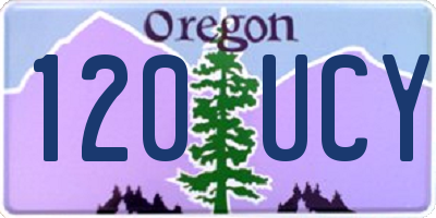 OR license plate 120UCY