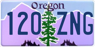 OR license plate 120ZNG