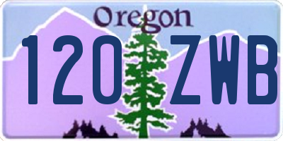 OR license plate 120ZWB