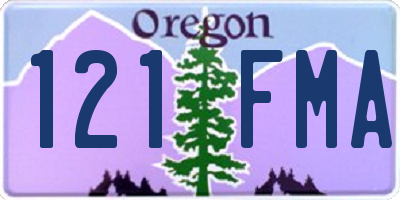 OR license plate 121FMA