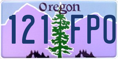 OR license plate 121FPO