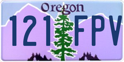 OR license plate 121FPV