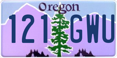 OR license plate 121GWU