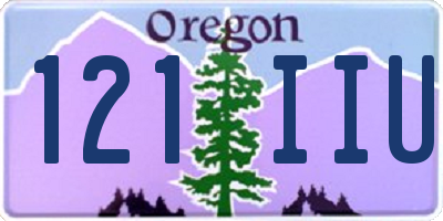 OR license plate 121IIU