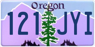 OR license plate 121JYI