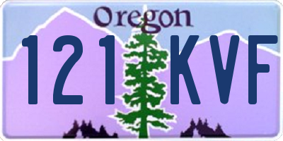 OR license plate 121KVF