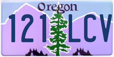 OR license plate 121LCV