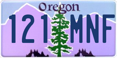 OR license plate 121MNF
