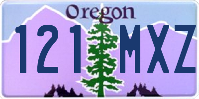 OR license plate 121MXZ