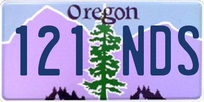 OR license plate 121NDS