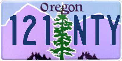 OR license plate 121NTY