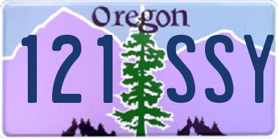 OR license plate 121SSY