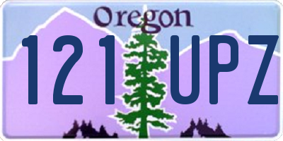 OR license plate 121UPZ