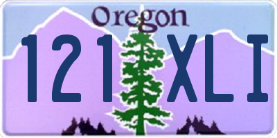OR license plate 121XLI
