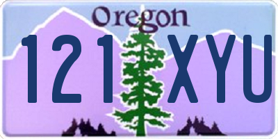OR license plate 121XYU