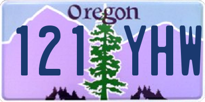 OR license plate 121YHW