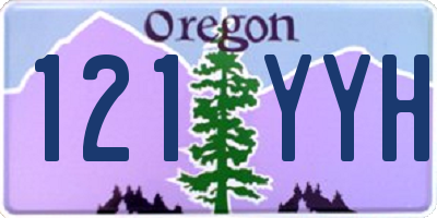 OR license plate 121YYH