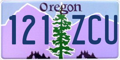OR license plate 121ZCU