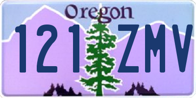 OR license plate 121ZMV