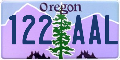 OR license plate 122AAL