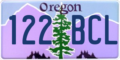 OR license plate 122BCL
