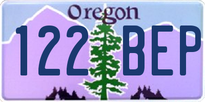 OR license plate 122BEP