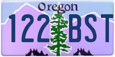 OR license plate 122BST