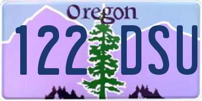 OR license plate 122DSU