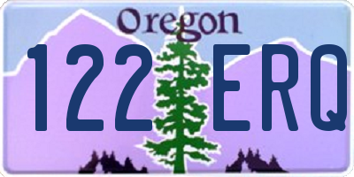 OR license plate 122ERQ