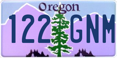 OR license plate 122GNM