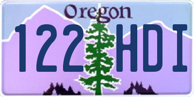 OR license plate 122HDI