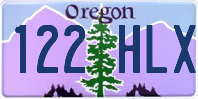 OR license plate 122HLX