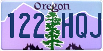 OR license plate 122HQJ
