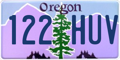 OR license plate 122HUV