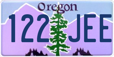 OR license plate 122JEE